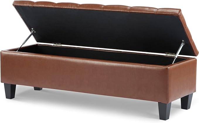 Christopher Knight Home Ottilie Faux Leather Storage Ottoman Bench, Wooden - Image 7