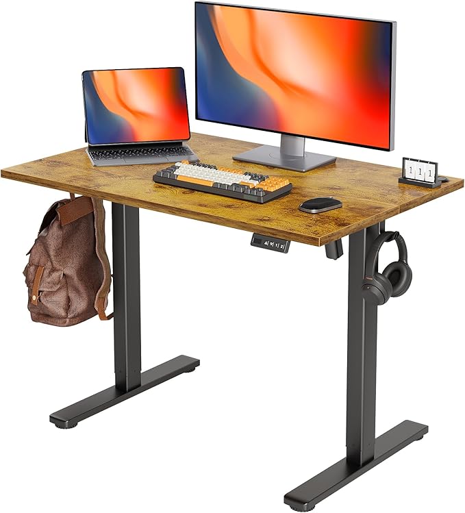 Seang Standing Desk with Adjustable Height, 40x24 Inch Electric Stand Up Desk by Unknown