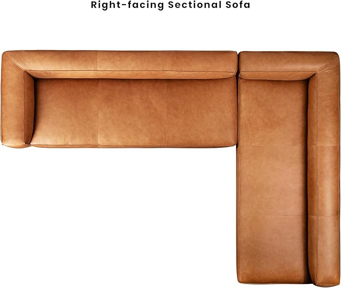POLY & BARK Piazza Reversible Corner Sectional 125" Sofa in Bourbon Tan - Image 7