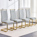 Modern Dining Chairs Set of 4, High Back Kitchen Chairs, Faux Leather Side Chair by Gopop