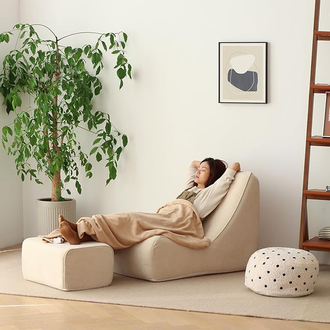 N&V Bean Bag Chair Single Seated Foam Sofa Armless Floor Sofa - Image 4