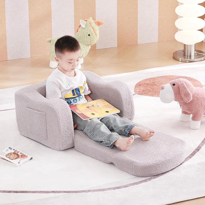 Tiita Kids Sofa, 2-in-1 Kid Sofa Chair, Convertible Chirldren Couch to Lounger - Image 7