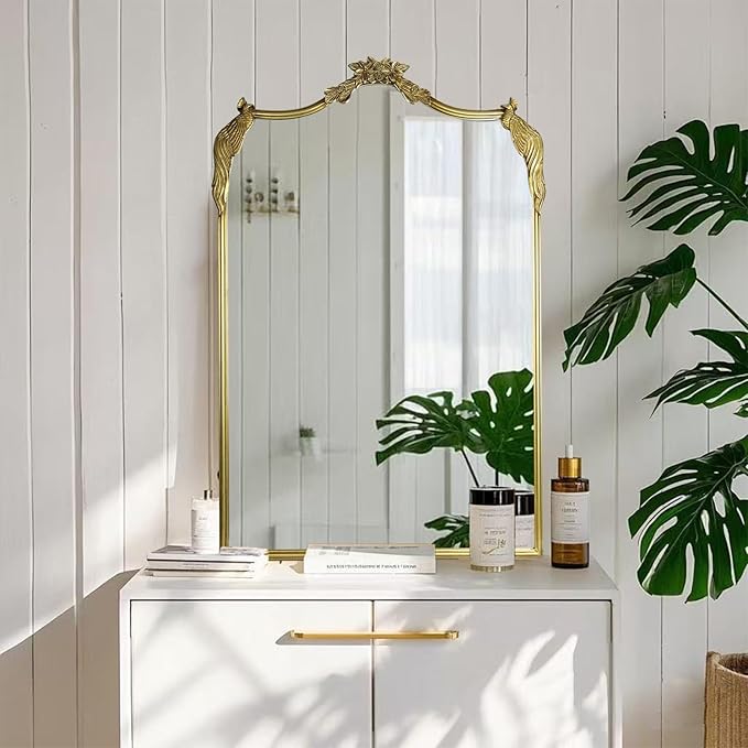 European Retro Mirror, Wall Mirror, Traditional Retro Baroque Mirror, - Image 5
