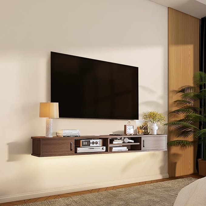 Floating TV Stand, Floating TV Shelf, Wall TV Cabinet, Floating Entertainment - Image 4