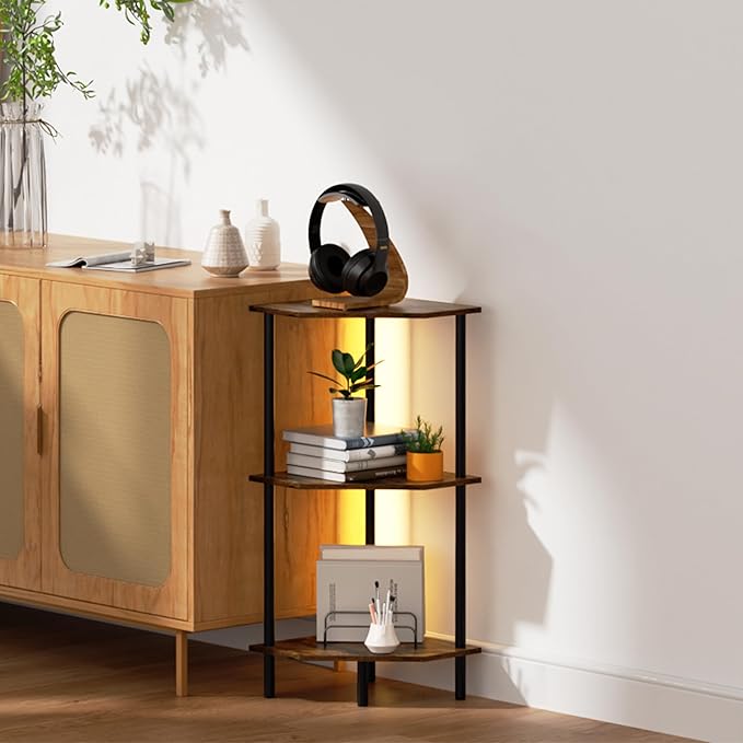 Corner Shelf Stand, Storage Standing Shelf Unit - Image 8