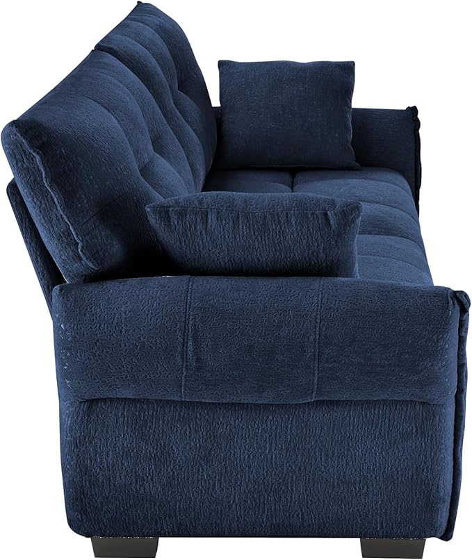 Modern Chenille Fabric 2-Seat Loveseat Sofa, Premium Upholstery Living Room - Image 6