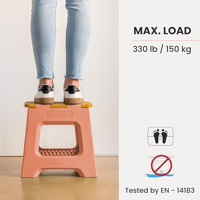 Vigar Compact Step Stool Foldable, 12-1/2-inch Step Stools - Image 5