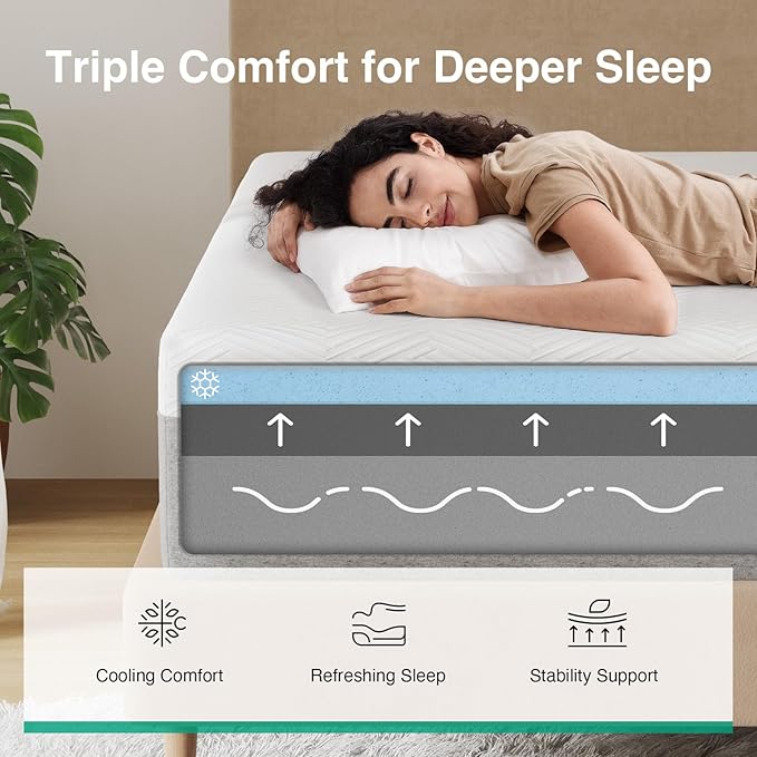 Novilla California King Mattress, 12 Inch Gel Memory Foam Cal King Mattress - Image 5