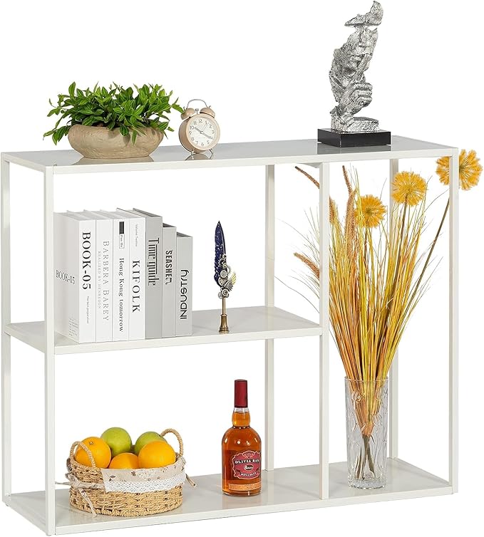 HDANI Console Table, Narrow Entryway Table, 3 Tier Metal Hallway Table by HDANI