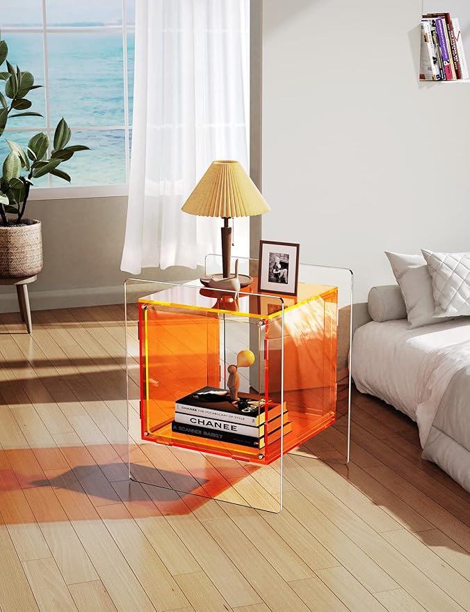 Acrylic Nightstand Colorful Bedside Table - Image 4