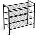 Simple 4 Tier Shoe Rack, Metal Stackable Shoe Storage Organizer by DONGRONG