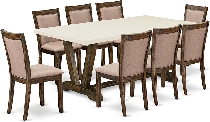 East West Furniture V727MZ716-9 9 Piece Kitchen Table & Chairs Set Includes a by EastWestFurniture