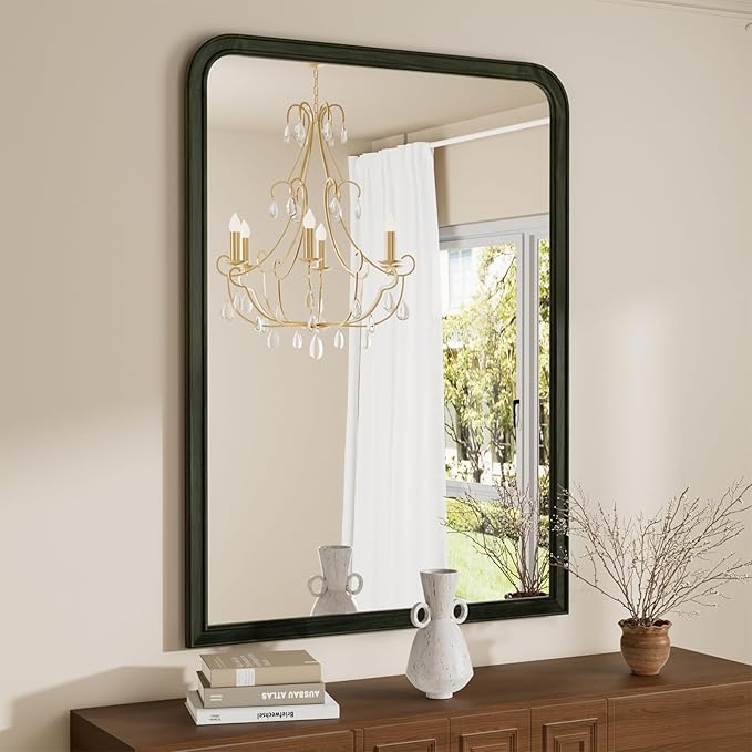 WallBeyond Black Wood Bathroom Mirrors - Image 3