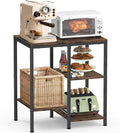 Kitchen Microwave Stand, 4-Tier Adjustable Bakers Rack, Space-Saving Metal by OGEMXU