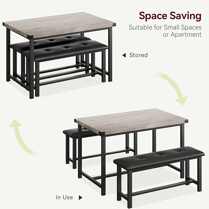 Dining Table Set for 4, Kitchen Table - Image 7