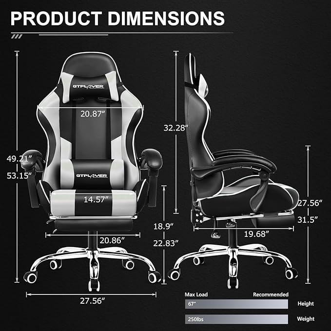 GTPLAYER Gaming Chair, Computer Chair - Image 2