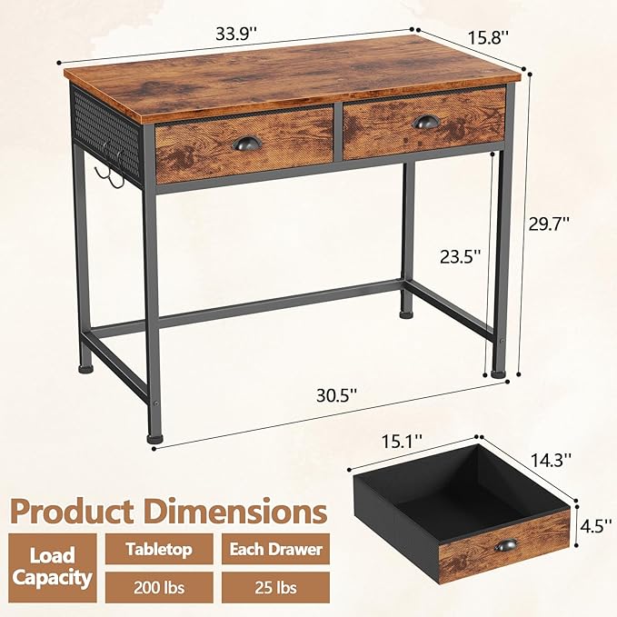Furologee Small Computer Desk - Image 3