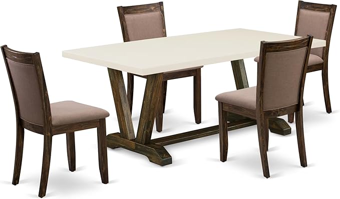 East West Furniture V727MZ748-5 5 Piece Dining Room Furniture Set Includes a by EastWestFurniture