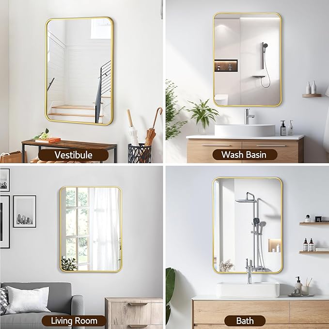 20x28 Rounded Rectangle Bathroom Mirrors - Image 6