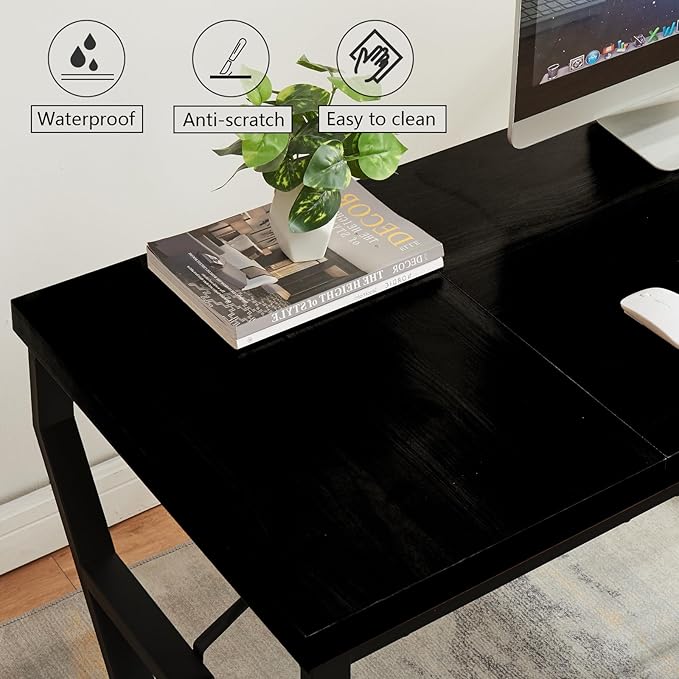 HOMISSUE 63-inch Executive Desk, Large Home Office Desk - Image 6