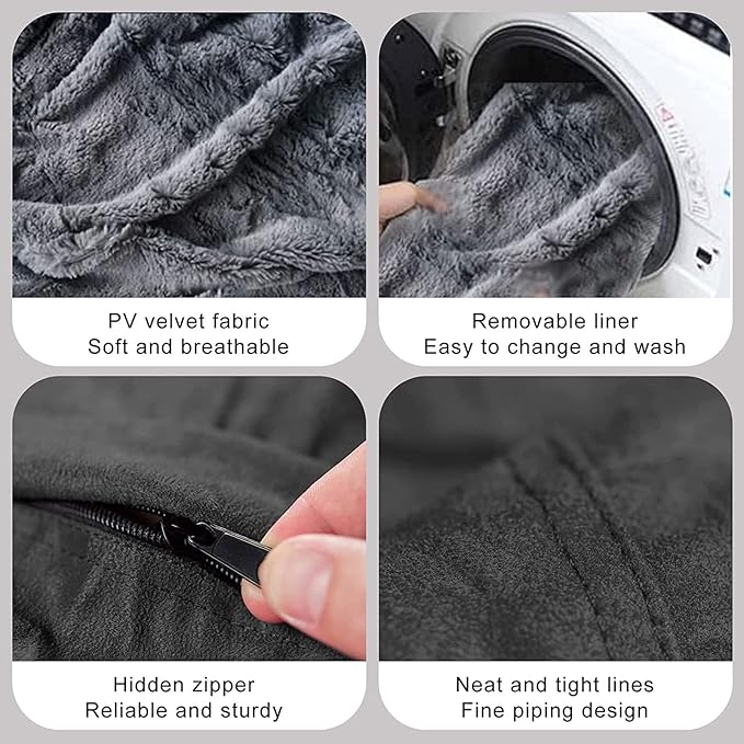 Giant Fur Bean Bag Chair Cover for Kids Adults, Living Room Furniture Big Round - Image 7