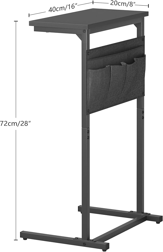 C Shaped End Table, Side Table for Sofa, Small TV Tray, Couch Table - Image 3