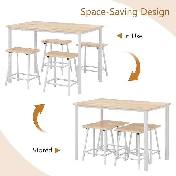 VECELO Kitchen Table and Chairs - Image 4