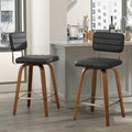 Counter Height Bar Stools Set of 2 Wood Swivel Bar Stools by FERFALDER