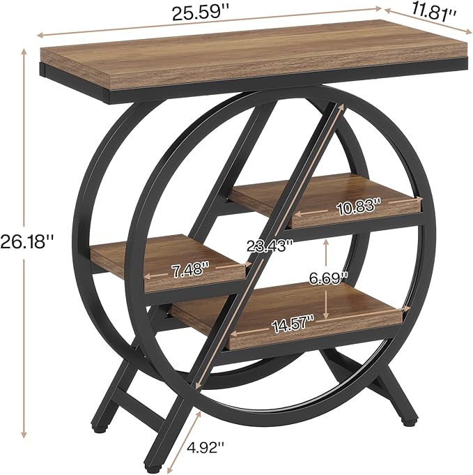 Tribesigns End Table for Living Room, 3-Tier Narrow Side Table - Image 2