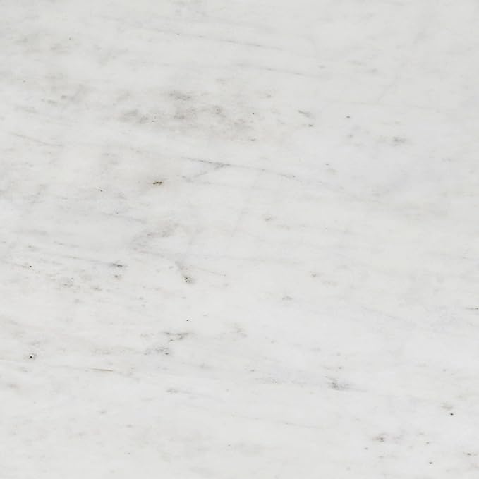 SIMPLIHOME Demy 18-inch Wide Metal Accent Table in White Marble/Black Metal - Image 9