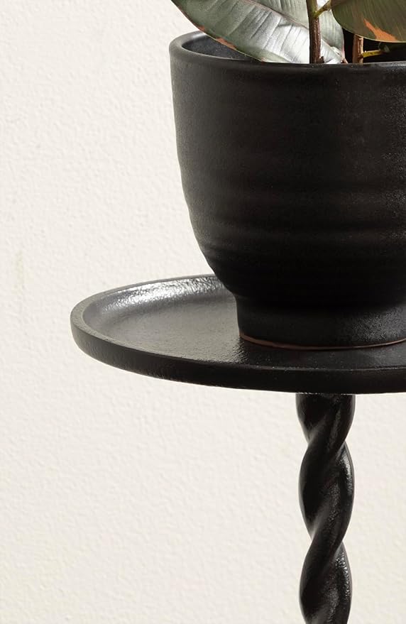 Kate and Laurel Ropa Transitional Round Pedestal Drink Table, Decorative Cast - Image 5