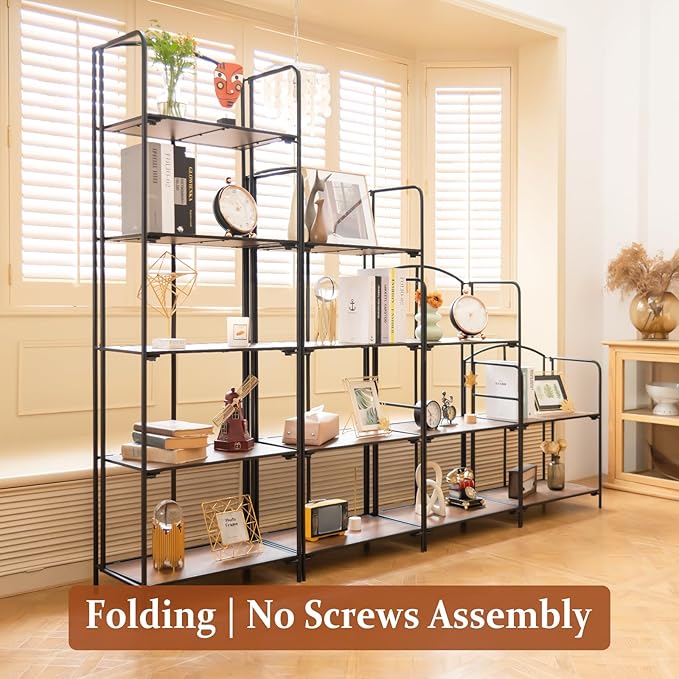 Crofy No Assembly Folding Bookshelf - Image 6