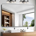 KOCUUY Black Bathroom Mirror 60"x40", Large Vanity Mirror by KOCUUY