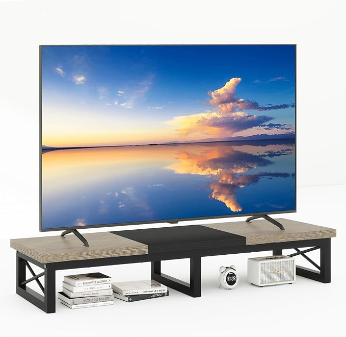 IBUYKE 45" Large TV Riser for 32-60 inch TV, Tabletop Short TV Stand by IBUYKE