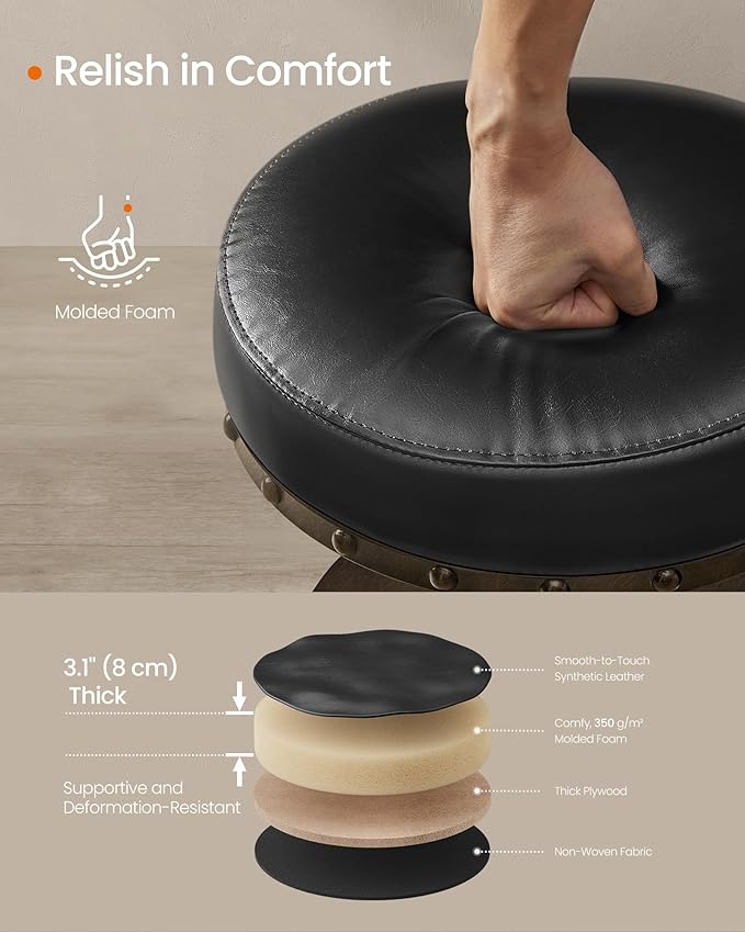 SONGMICS HOME Bar Stools, Steampunk Counter Stool - Image 6