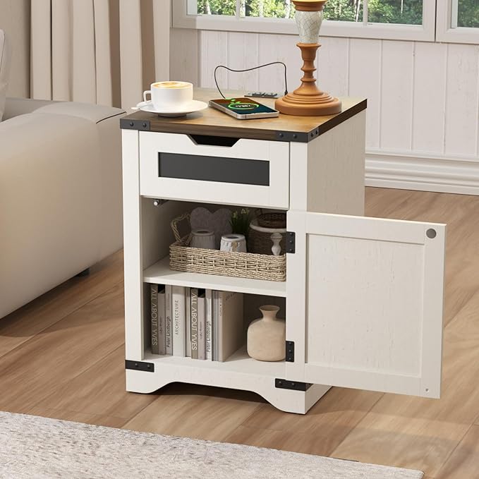 Farmhouse End Table Set of 2 - Image 9