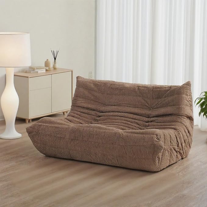 Fireside Loveseat Mid-Century Armless Sofa — Twin-Size Floor Lounger in Soft by Unknown