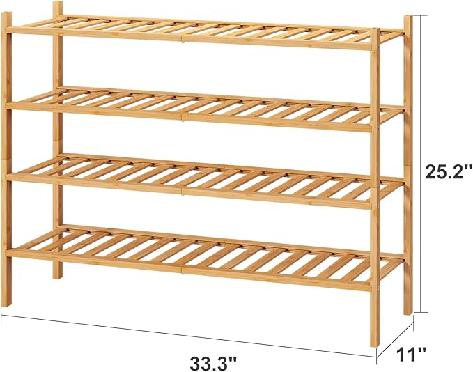 Shoe Rack, 4-Tier Long Shoe Rack - Image 3