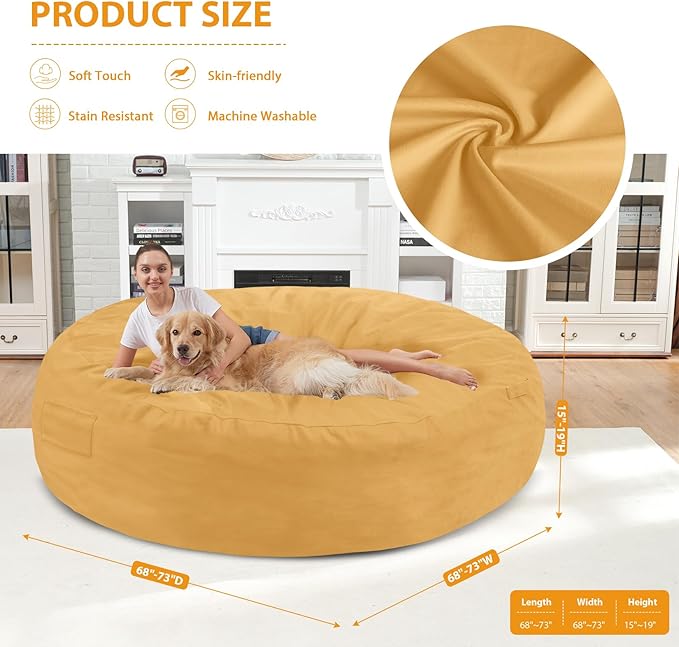 7FT Bean Bag Chair, Large Bean Bag Chairs - Image 3