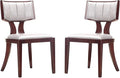 Manhattan Comfort Pulitzer Faux Leather Dining Chairs Set of 2, Solid Beech Wood by ManhattanComfort