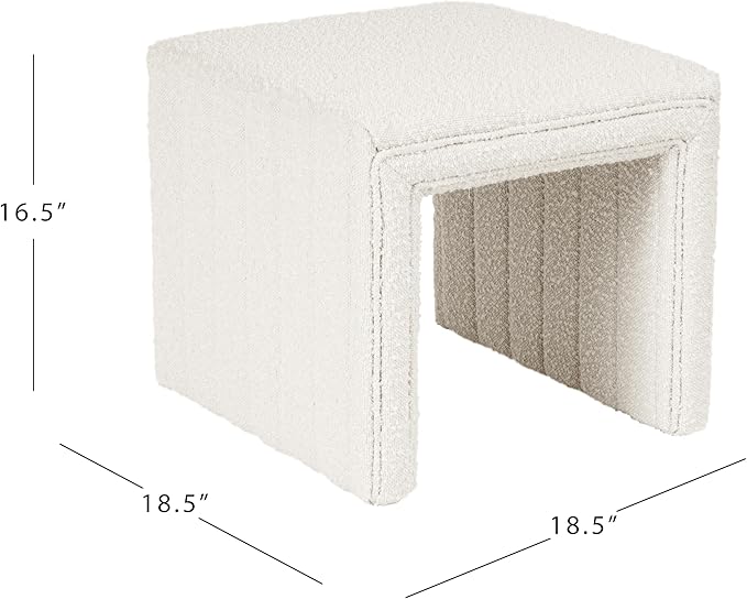 HomePop Modern Channel Tufted Ottoman Home Décor|Ottoman - Image 3