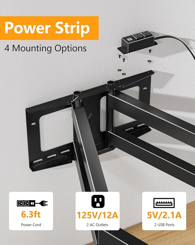 FORGING MOUNT Long Arm TV Wall Mount Swivel Tilt Full Motion Wall Bracket 43 - Image 3