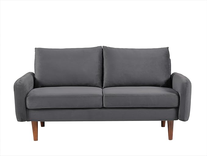 Container Furniture Direct Kent Velvet Loveseat Sofa - Image 2