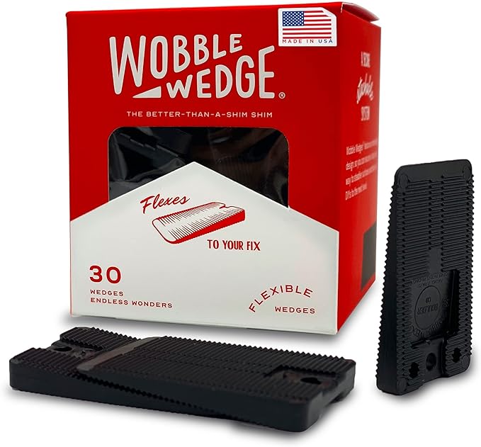 Wobble Wedges Flexible Plastic Shims, 30 Pack by WOBBLEWEDGE