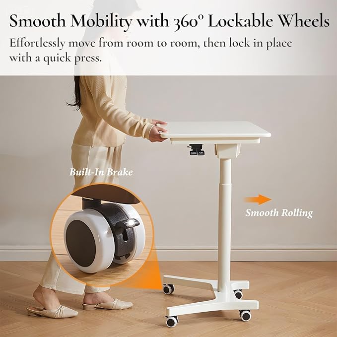 Adjustable Computer Desk, Solid Wood Folding Desk - Image 6