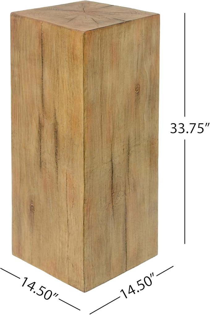 Christopher Knight Home Bard 33.75" Square Living Room Side Table, Wood-Like - Image 2
