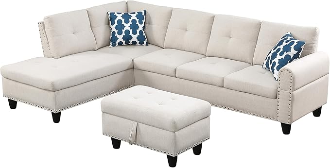 Ball & Cast 98" L Shaped Sectional Couch - Image 10