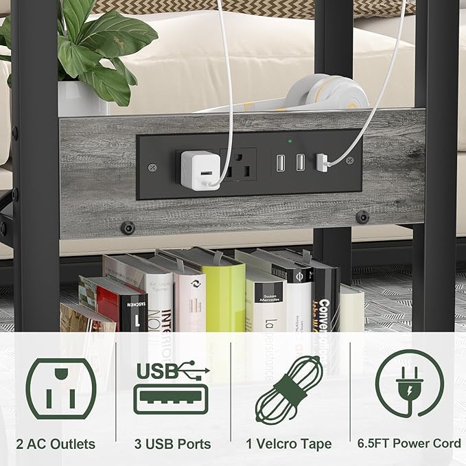 C Shaped End Table Height Adjustable - Image 4