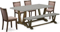 East West Furniture V797MZ748-6 6 Piece Modern Dining Table Set Contains a by EastWestFurniture