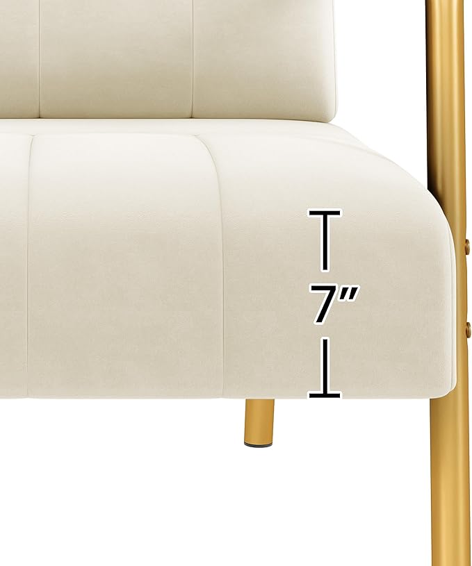 Yaheetech 30" W Modern Sofa Small Sofa Luxurious Velvet Fabric Couch - Image 9